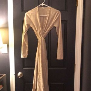 Old Navy Cream Wrap Dress
